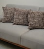 Brown Polyester Geometric 20x20 inches Cushion Covers Set of 3
