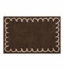 Brown Polyester Machine Made 60x40 cm Bath Mat