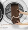 Brown Polyester Machine Made 60x40 cm Bath Mat