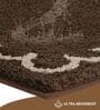 Brown Polyester Machine Made 60x40 cm Bath Mat