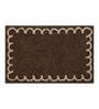 Brown Polyester Machine Made 60x40 cm Bath Mat