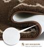 Brown Polyester Machine Made 60x40 cm Bath Mat