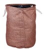 Brown Polyester Slub 50 Ltr (1Pc) Laundry Basket with Lid