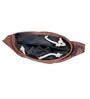 Brown Polyester Slub 50 Ltr (1Pc) Laundry Basket with Lid