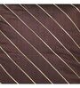 Brown Striped Polyester 16 x 16 Inches Cushion Covers (Set of 2)