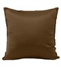 Brown Polyester Solid 16x16 inches Cushion Covers (Set of 5)