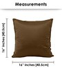 Brown Polyester Solid 16x16 inches Cushion Covers (Set of 5)