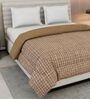 Brown Polyester Solid 200 GSM Double Bed Comforter