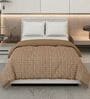 Brown Polyester Solid 200 GSM Double Bed Comforter
