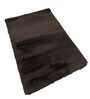 Brown Solid Polyester 4 ft x 6 ft Machine Made Carpet