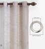 Brown Solid Polyester 5 Ft Sheer Eyelet Window Curtains (Set of 2)