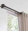 Brown Solid Polyester 5 Ft Sheer Eyelet Window Curtains (Set of 2)