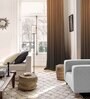 Brown Polyester Solid 7Ft Light Filtering Eyelet Door Curtains (Pack of 2)