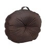 Brown Striped Polyester 22x22 Inches Floor Cushion