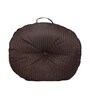 Brown Striped Polyester 22x22 Inches Floor Cushion
