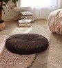 Brown Striped Polyester 22x22 Inches Floor Cushion
