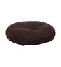 Brown Striped Polyester 22x22 Inches Floor Cushion