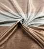 Brown Polyester Striped 5 Ft Blackout Eyelet 2 Window Curtains