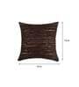 Brown Textured Polyester 16 x 16 Inches Cushion Covers (Set of 5)