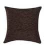 Brown Textured Polyester 16 x 16 Inches Cushion Covers (Set of 5)