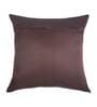 Brown Textured Polyester 16 x 16 Inches Cushion Covers (Set of 5)