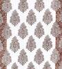 Brown Traditional Polyester 5 Ft Semisheer Eyelet Window Curtains (Set of 2)