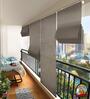 Brown Polyethylene Solid 108 X 36 inches Semisheer Roman Blind