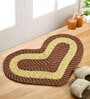 Brown Polypropylene Heart Shaped Max Absorbent 16X24 Inches Bath Mat
