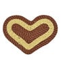 Brown Polypropylene Heart Shaped Max Absorbent 16X24 Inches Bath Mat