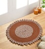 Brown Polypropylene Max Absorbent 18X18 Inches Round Bath Mat