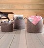 Brown Polypropylene 52 Ltr (3Pcs) Storage Basket