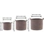 Brown Polypropylene 52 Ltr (3Pcs) Storage Basket