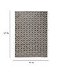 Brown Geometric Polypropylene 4 ft x 6 ft Machine Made Carpet