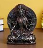 Brown Polyresin and Bronze Goddess Tara Idol