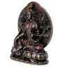 Brown Polyresin and Bronze Goddess Tara Idol