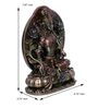 Brown Polyresin and Bronze Goddess Tara Idol
