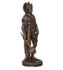 Brown Polyresin and Bronze Standing Lord Hanuman Idol with Gada/Mace