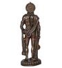 Brown Polyresin and Bronze Standing Lord Hanuman Idol with Gada/Mace