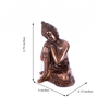 Brown Polyresin Buddha on Knee Idol
