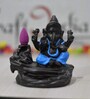 Blue Lord Ganesha Decorative Showpiece with 10 free Smoke Backflow Scented Cone Incenses