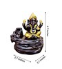 Brown Lord Ganesha Decorative Showpiece with 10 free Smoke Backflow Scented Cone Incenses