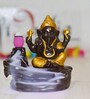 Brown Lord Ganesha Decorative Showpiece with 10 free Smoke Backflow Scented Cone Incenses