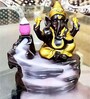 Brown Lord Ganesha Decorative Showpiece with 10 free Smoke Backflow Scented Cone Incenses