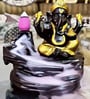 Brown Lord Ganesha Decorative Showpiece with 10 free Smoke Backflow Scented Cone Incenses