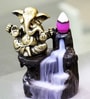 Golden Lord Ganesha Decorative Showpiece with 10 free Smoke Backflow Scented Cone Incenses