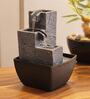 Living Essence Brown Polyresin Modern Mini Desk Indoor Water Fountain