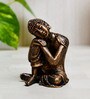 Brown Polyresin Resting Buddha On Knee