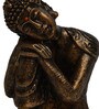 Brown Polyresin Resting Buddha On Knee