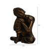 Brown Polyresin Resting Buddha On Knee