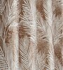 Brown Poleyster Camrin Leaves 5 Feet Semi Transperency Ring Top Window Curtains 2Pcs